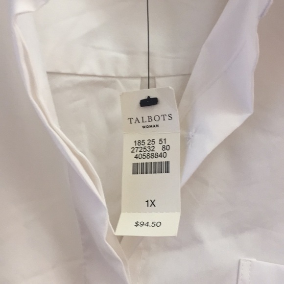 NWT | Talbots | White Button Up | 1X - Picture 2 of 3